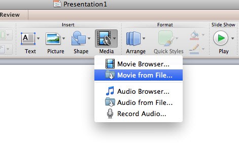 insert video into powerpoint for mac from youtube
